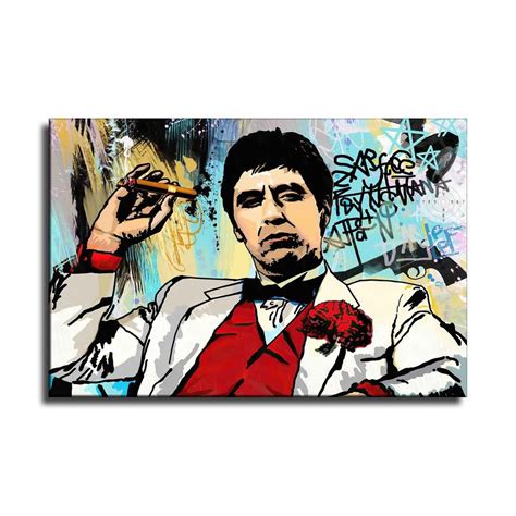 Graffiti Tony Montana Poster Street Art Al Pacino Scarface 42 Off