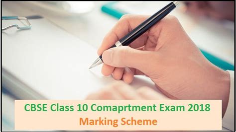 Marking Scheme For Cbse Class 10 Compartment Examination 2018