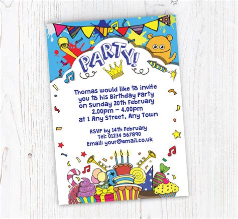 Party Fun Party Invitations | Personalise Online Plus Free Envelopes ...