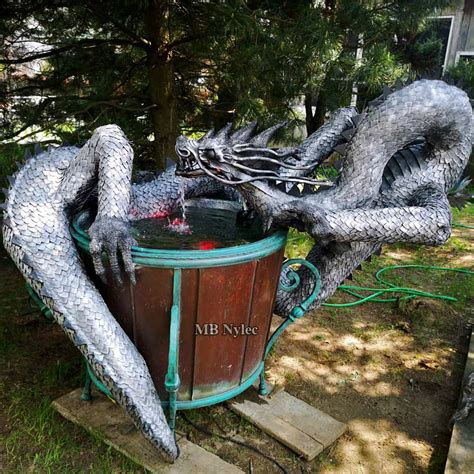 Huge forged dragon – metal fountain - Artistic Blacksmith - The highest ...