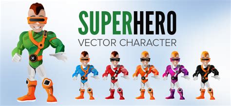 Free Superhero Vector Mascot - Vector Characters