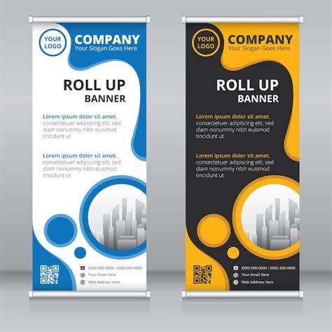 Plantilla De Dise O De Banner Enrollable Moderno Vector Premium