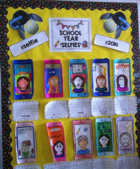 School Year Selfie Bulletin Board Students Write About A Favorite