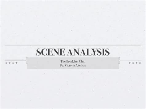 Scene Analysis Ppt