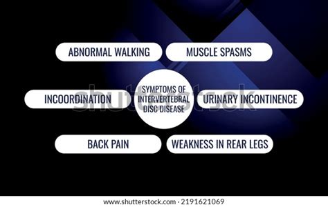 Symptoms Intervertebral Disc Disease Vector Illustration Stock Vector ...