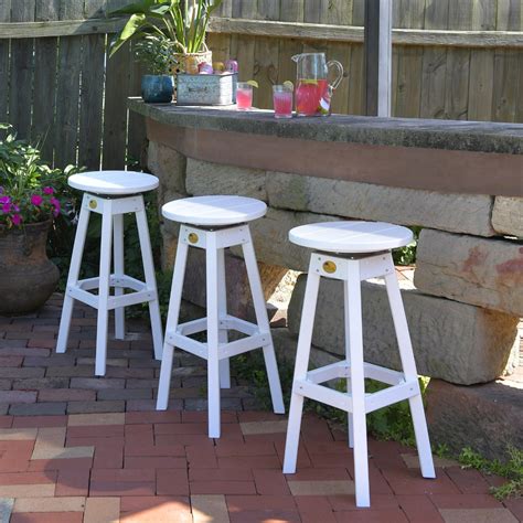 Upgrade Your Patio with Luxcraft Swivel Bar Stool 3pc Set - Shop Now!