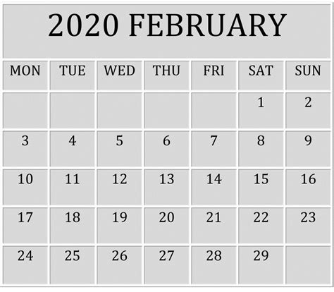 Printable February 2020 Calendar Pdf Wallpaper Free Printable Calendar