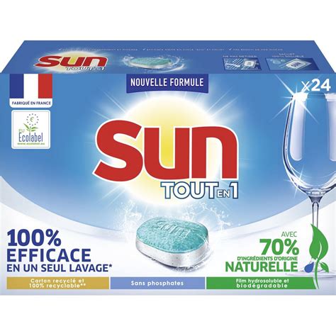 Sun Tablettes Lave Vaisselle Tout En Classic Pastilles Pas Cher