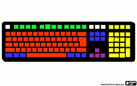 Teclado Persona Para Colorear Teclado Persona Para Imprimir