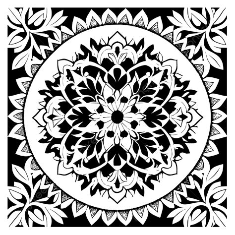 Floral Mandala Pattern Vector Black And White Design Is The Perfect Way