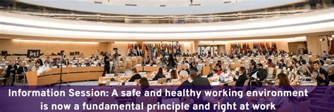 Information Session A Safe And Healthy Working Environment Is Now A Fundamental Principle And