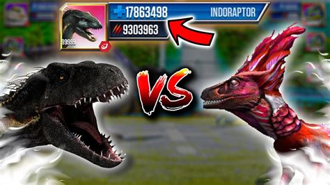 INDORAPTOR Vs UTAHRAPTOR LEVEL 999 Jurassic World The Game YouTube