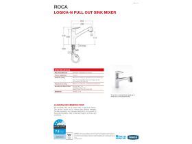 Roca Logica N Pull Out Sink Mixer Tap Chrome Star From Reece