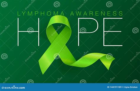 Lymphoma Awareness Calligraphy Poster Design Realistic Lime Green