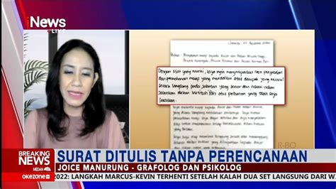 Grafolog Surat Permintaan Maaf Sambo Ditulis Dengan Perasaan Campur