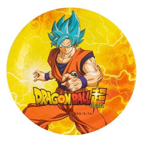 Assiettes Jetables Anniversaire Dragon Ball Z 8 Pièces