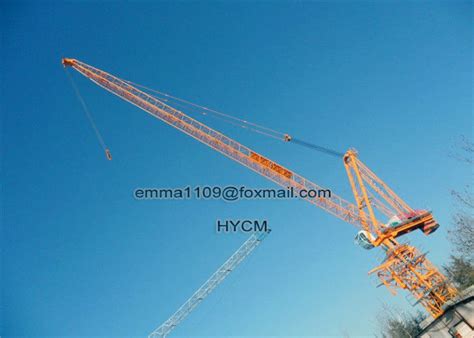 10t QTD5020 Jib Luffing Tower Crane 50m Jib Long Full Inverter Control