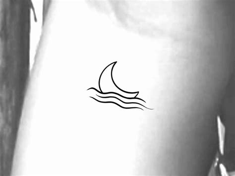 Crescent Moon Water Temporary Tattoo