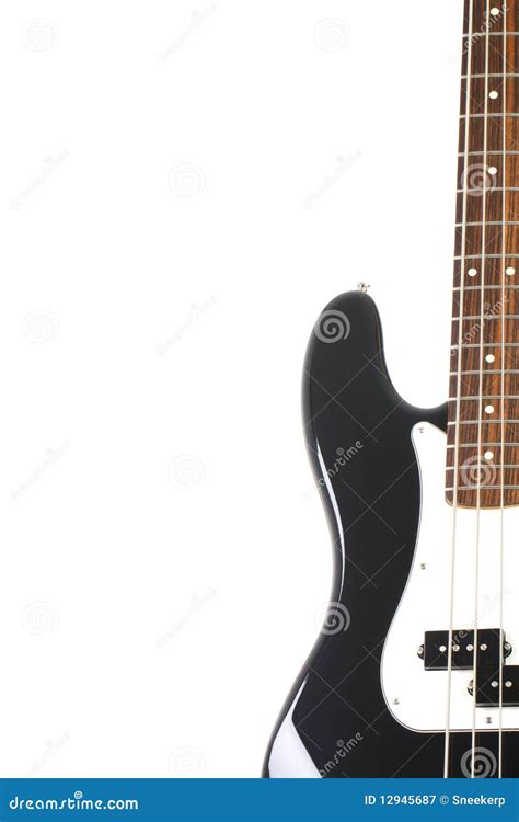 Beautiful Black And White Precision Bass Guitar Stock Image Image Of Instrument Neck 12945687