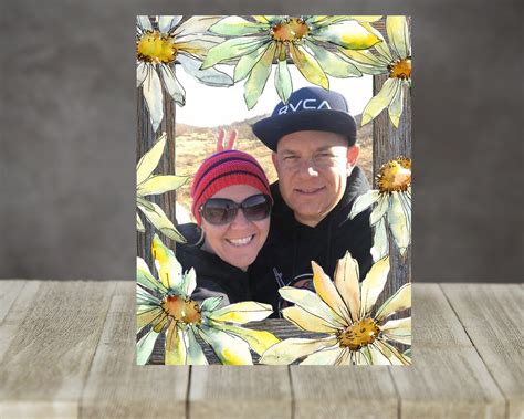 X Sublimation Hardboard Photo Frame Daisies Sublimation Design