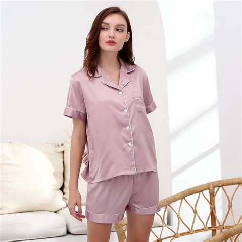 Dondpo Womens Pajamassilk Pajamas For Women Robe Set Pajama Short Loose Sets Satin Nightwear