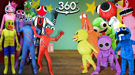 Vr 360° New Rainbow Friends In Real Life Old And New Characters 🎶