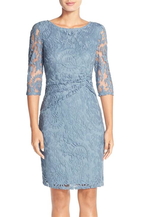 Adrianna Papell Ruched Lace Sheath Dress Nordstrom Beaded Dress