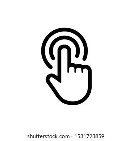 Clicking Finger Flat Icon Hand Pointer Stock Vector Royalty Free