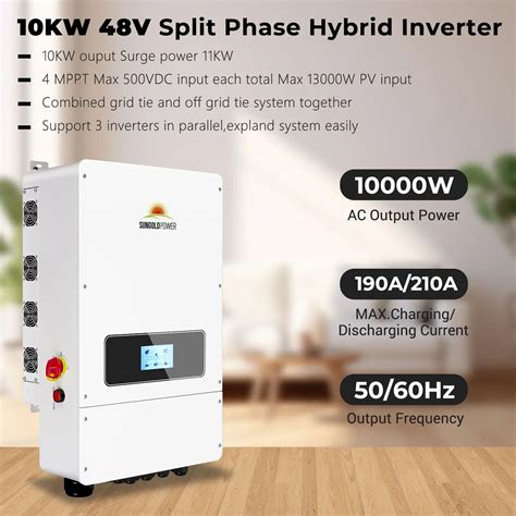 Sungold Power 10kw Hybrid Inverter 48v Split Phase Ul Listed Ul199 Renewable Home