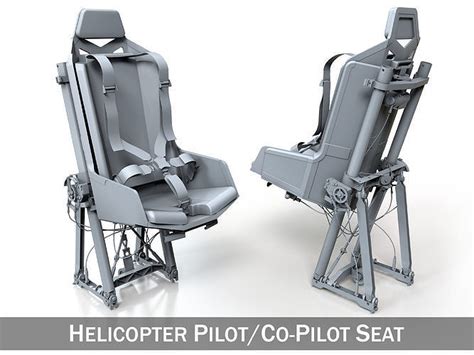 Helicopter Pilot Seat 3D model | CGTrader