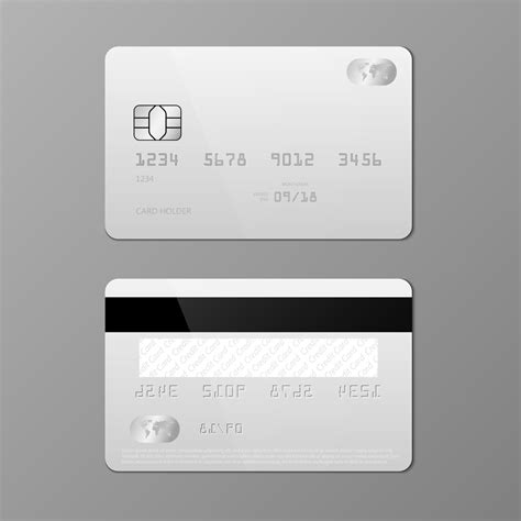 Realistic White Credit Card Mockup Template 1330328 Vector Art At Vecteezy