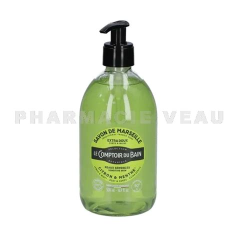 Savon Liquide De Marseille COMPTOIR DU BAIN Citron Menthe Pharmacie VEAU