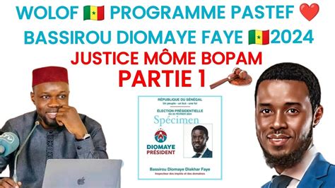 Wolof Programme Pastef Bassirou Diomaye Faye Youtube