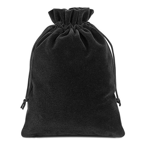 Black Velvet Drawstring Bags Velour Pouch Jewelry Baggie Wedding Party