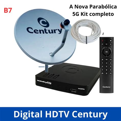 antena parabólica hdtv 5g century midiabox