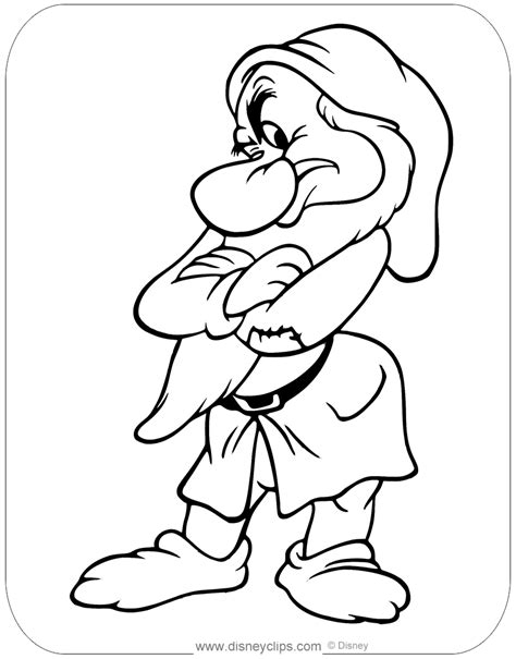 Disney Seven Dwarfs Coloring Pages