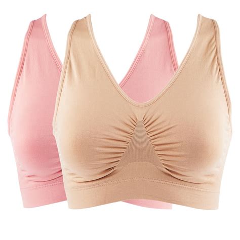 Rhonda Shear 2 Pack Seamless Racerback Ahh Bra 20602962 HSN