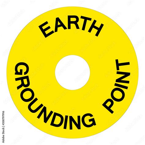 Earth Grounding Point Symbol Sign Vector Illustration Isolate On