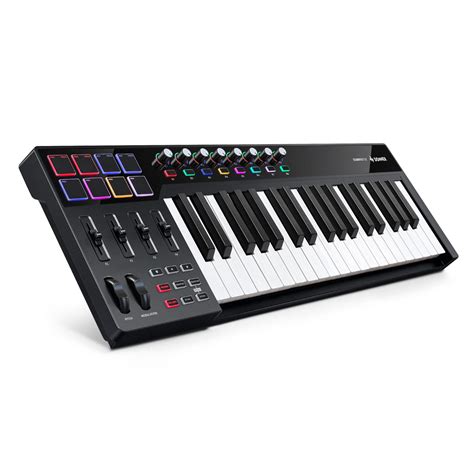 USB MIDI Keyboard Controller, Donner D-37 Colourful MIDI with 37 Full ...