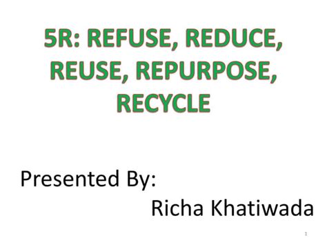 5rs Of Waste Management Ppt