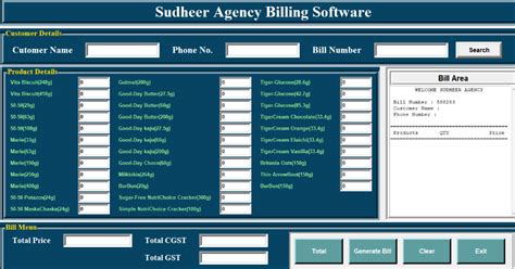 Billing Management System In Python Using Tkinter Laxmi