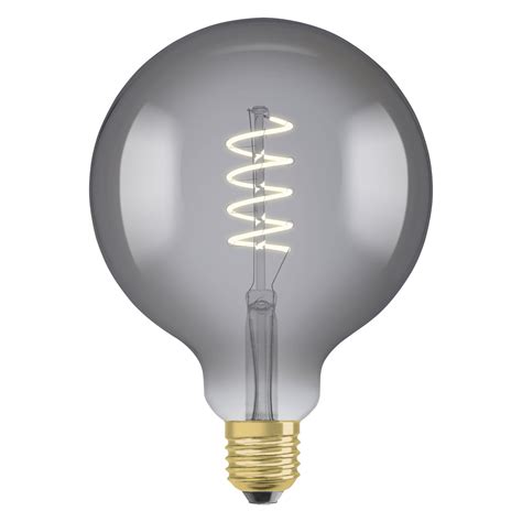 Ampoule Led Filament Fum Globe Mm E Lm W Blanc Tr S