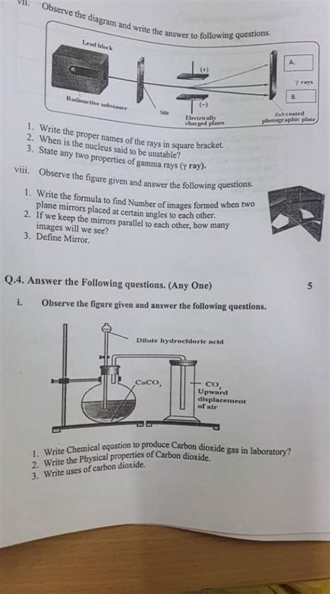 Vi Observe The Diagram And Write The Answer To Following Questions W