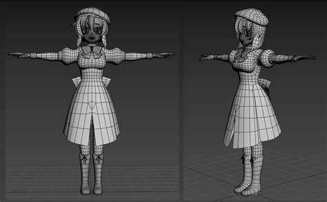 Higurashi No Naku Koro Ni Rena Vrchat 3d Model Rigged Cgtrader