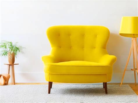 Premium AI Image | yellow armchair in living room hd images