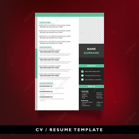 Creative Cv Resume Template Template Download on Pngtree