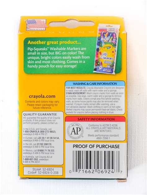 4 16 And 24 Count Crayola Washable Crayons What S Inside The Box Jenny S Crayon Collection