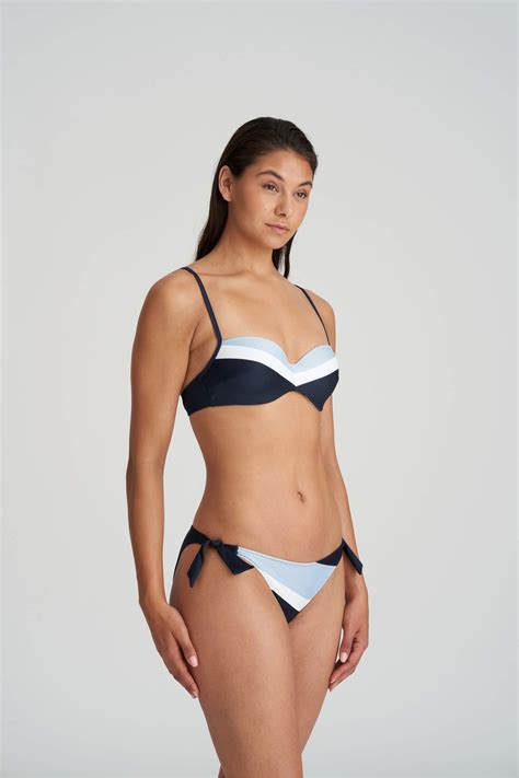 Bikini Azul Marino Braga Lazos Unas Con Descuentos Bikini Azul