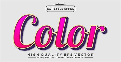 Premium Vector | Color gradient text effect editable text