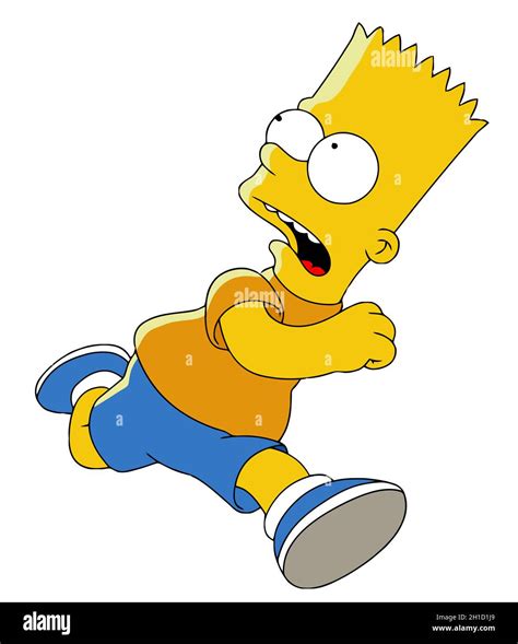 Bart The Simpsons Running Illustration Cartoon Editorial Stock Photo